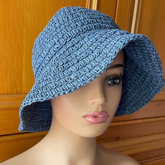 ๐๐ถ๏ธ๐J. Crew NWT Navy Woven Straw Sun Hat๐๐ถ๏ธ๐ - Picture 1 of 8